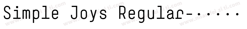 Simple Joys Regular字体转换